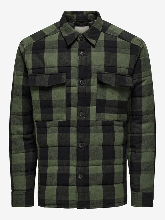 Chemise Only & Sons Onsgudmund à carreaux 22035332 Forest Night Homme Taille - XL