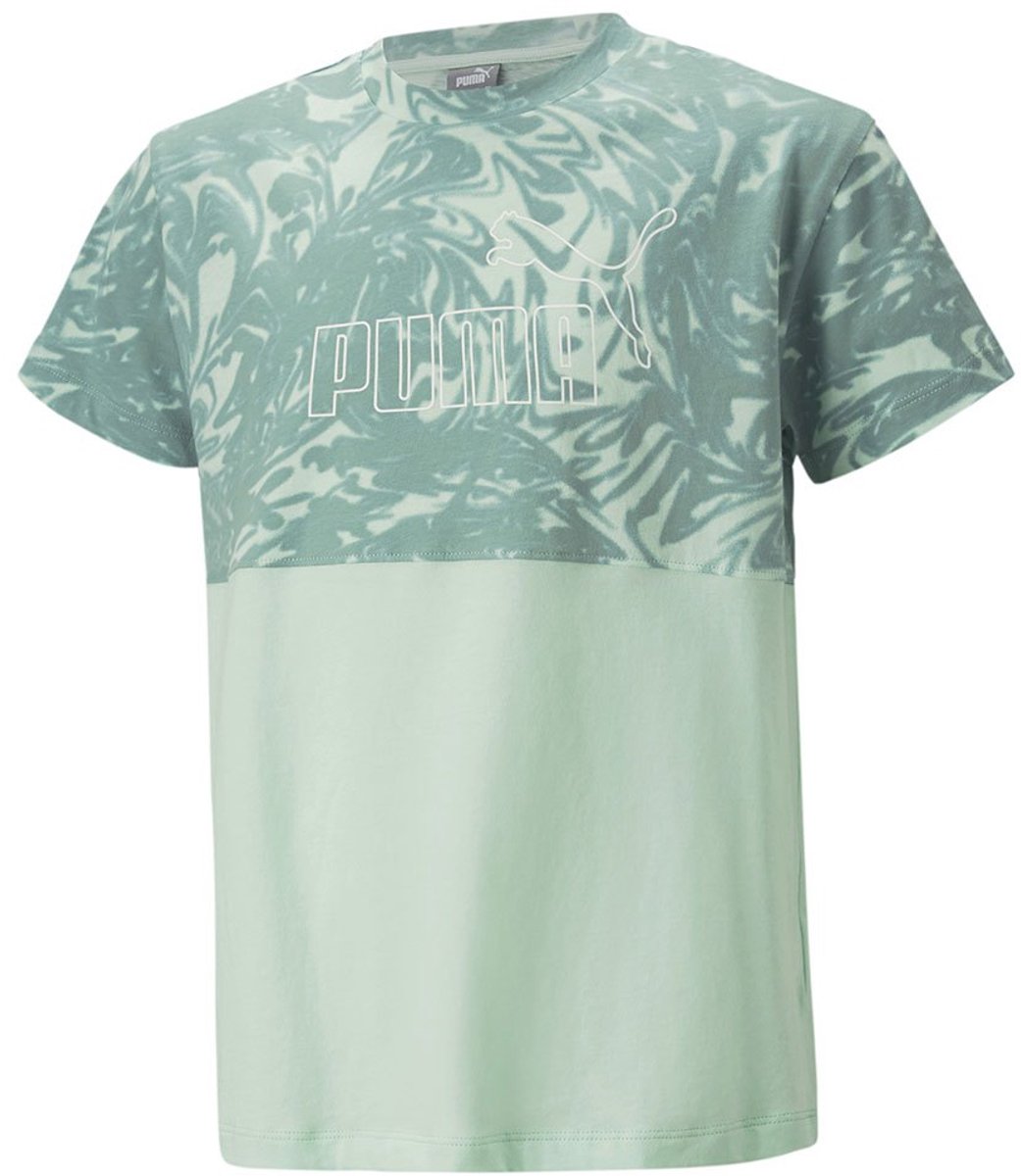 Puma Power Summer T-shirt Met Korte Mouwen 5-6 Years Meisje Minty Burst