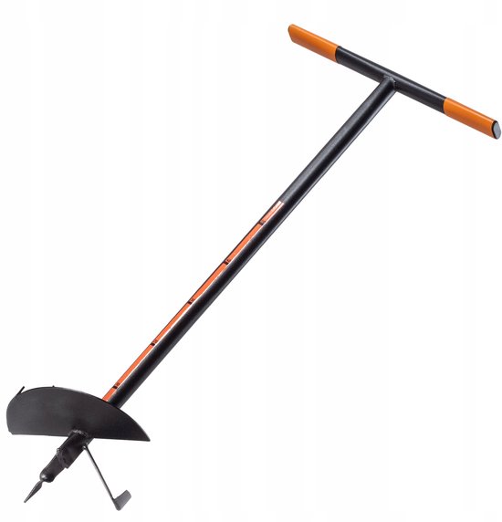 KADAX Handboor, grondboor van metaal, grondboor met dwarsgreep, spiraalboor voor tuin, paalboor, plantenboor, bloembollenboor, paalboor (250 mm) van Merkloos	 — afbeelding 2