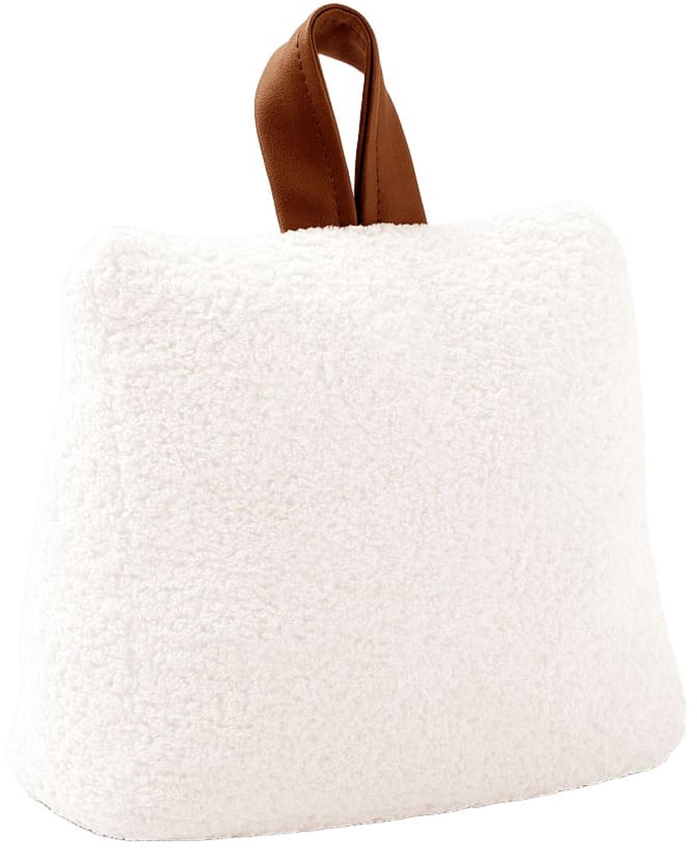 TEDDY - deurstopper 18x8x18 cm - teddystof - Tofu - beige