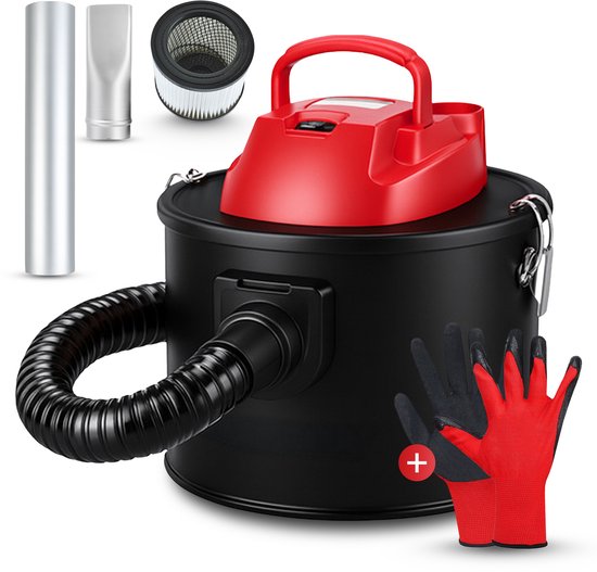 Golermo® Industriële Aszuiger 10L – 800W Krachtige Asstofzuiger met Blaasfunctie – Voor Open Haard, BBQ, Oven & Grill – HEPA Dubbel Filter – Zakloos