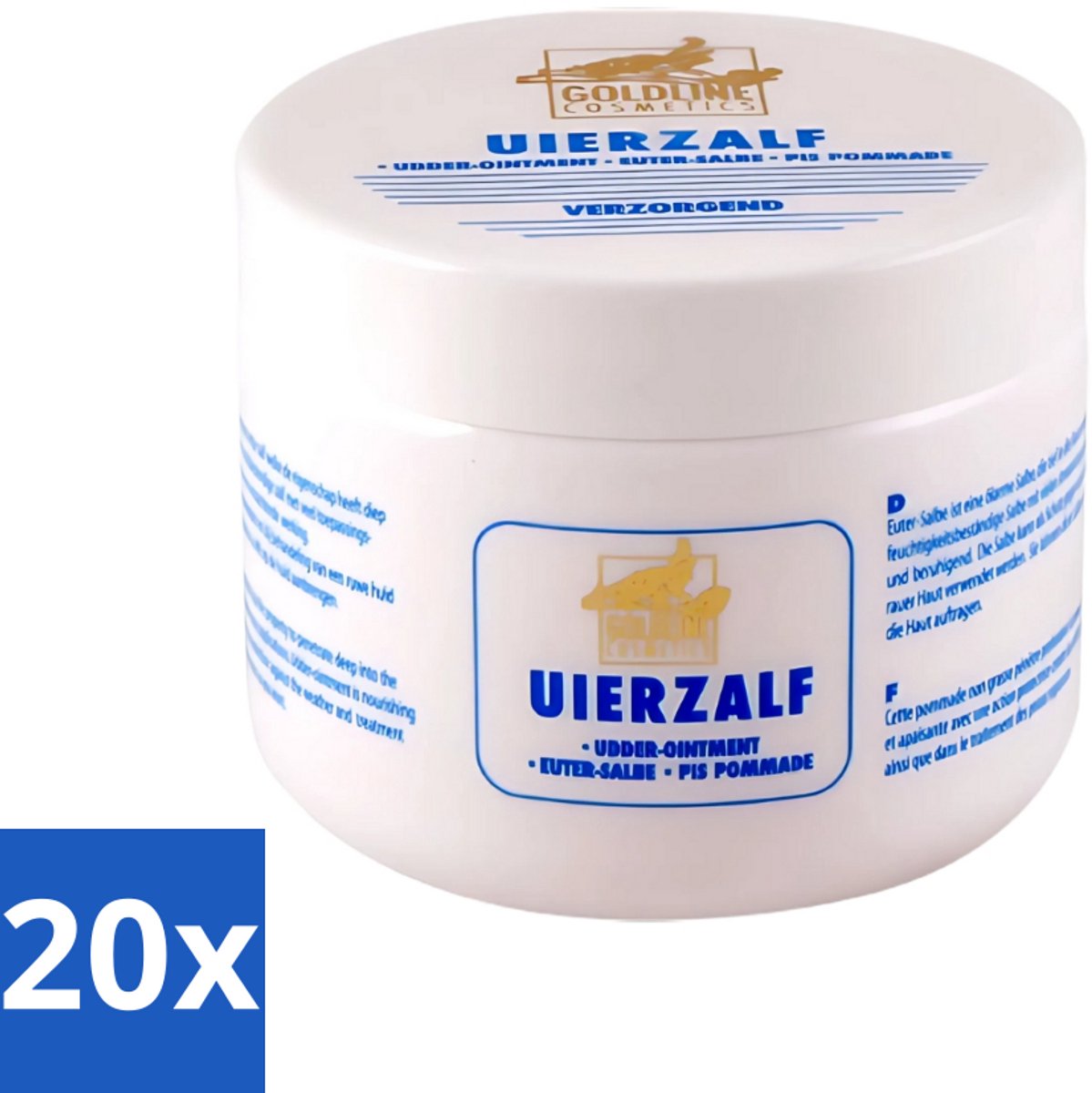 20 x Goldline - Uierzalf - Bodycrème - Beschermend - 250 ml - Uierzalf - Bodycrème - Huidbescherming - Huidverzorging - Gevoelige Huid