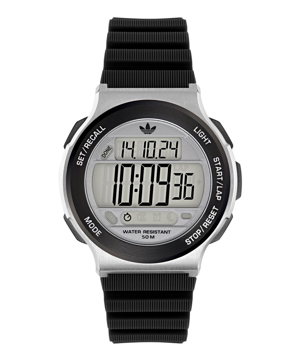 Adidas Originals Expression Three Digital AOFH25507 Horloge - Siliconen - Zwart - Ø 44 mm