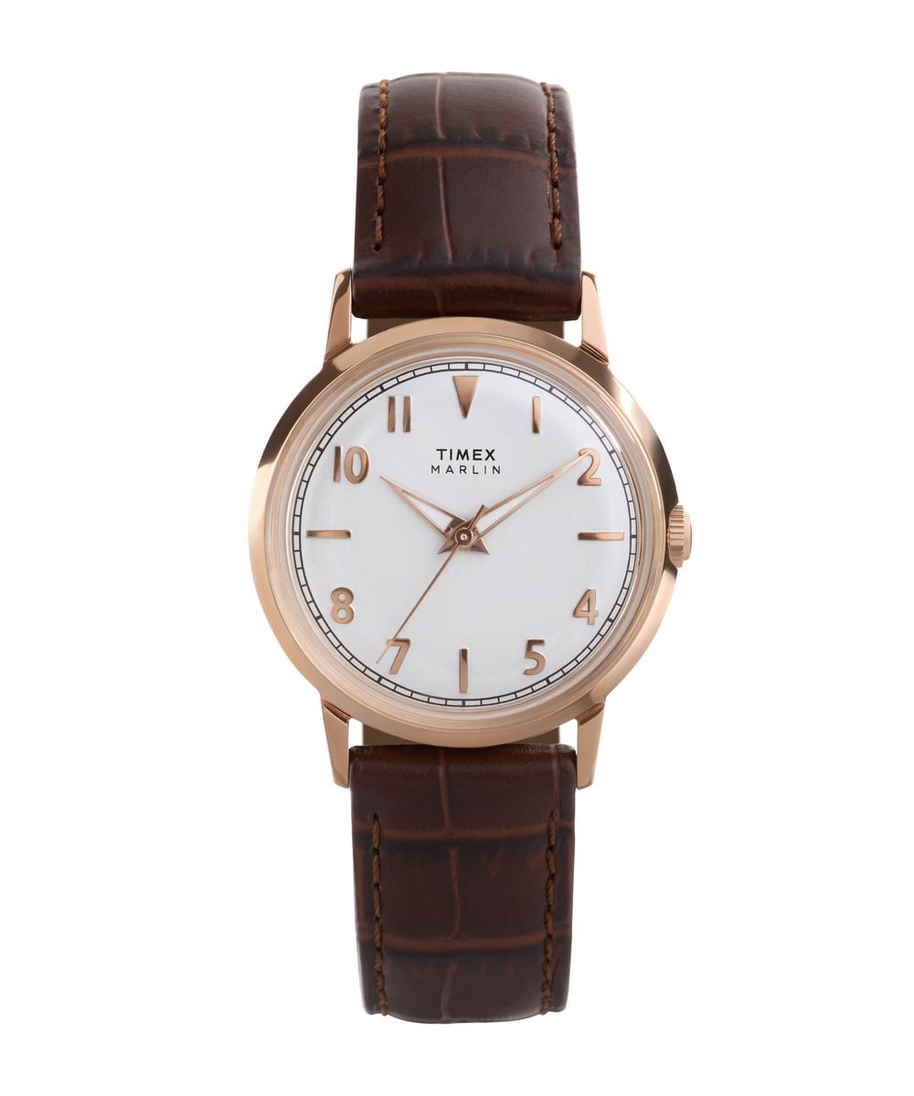 Timex Marlin TW2Y37700 Horloge - Leer - Bruin - Ø 34 mm