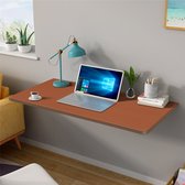 Wandgemonteerde tafel kleine ruimte opvouwbaar massief houten neerklapbaar bureau voor dineren, studeerkamer, keuken, balkon, kleine schrijftafel,Light Brown,40X30cm