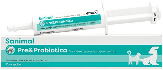 Sanimal Pre&Probiotica - Voedingssupplement - Darmen - 30 ml