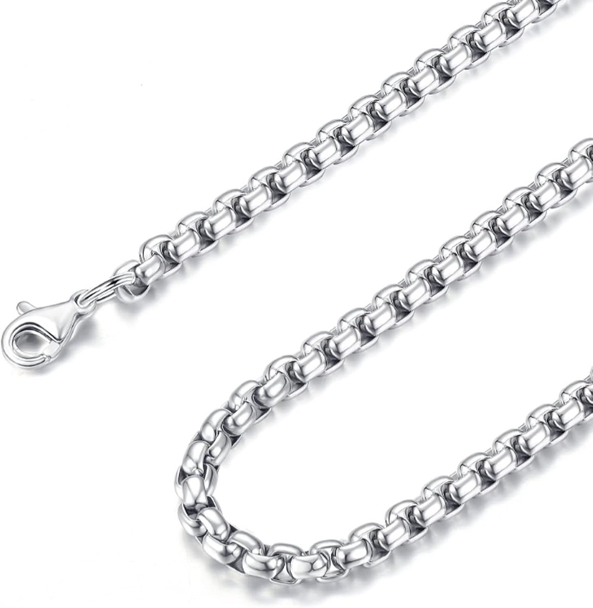 Roestvrijstalen Venetiaanse Ketting voor Dames en Heren - Zilver, 2 mm Breed, Keuze uit 45-50-60 cm