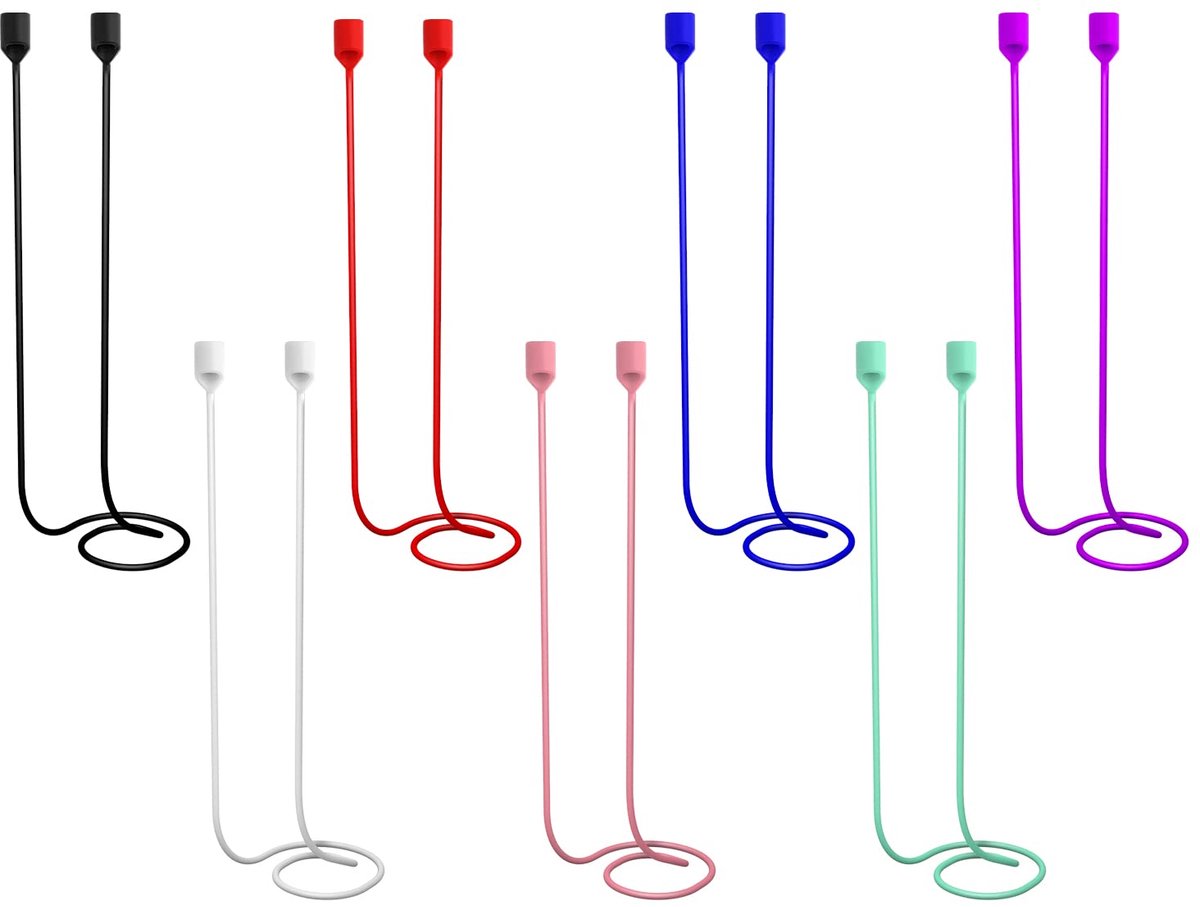 7st Magnetische Anti-Verloren Bandjes, Sport Oordopjes Lanyard Riem Zachte Siliconen Anti-Verloren Riemen Compatibel met AirPods Pro/3/2/1