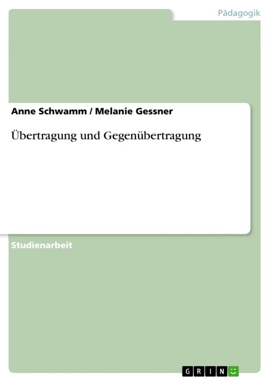 Übertragung und Gegenübertragung - cover
