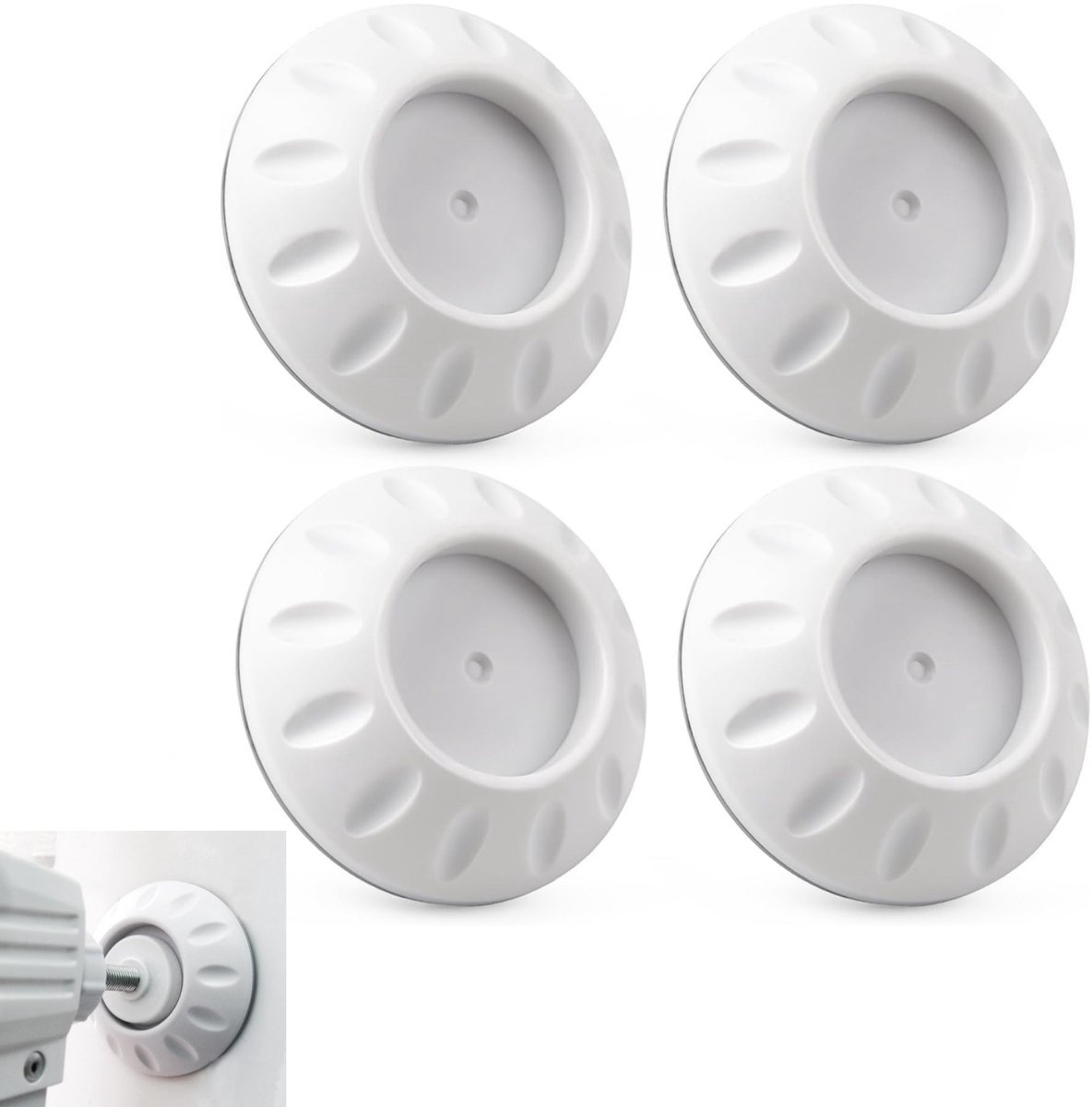 Image of 4-pack - babyhek muurbeschermers - drukgemonteerde kindermuurbeschermers - muurbeschermers voor hekken - beschermen muren en deuren tegen huisdieren en honden - wit