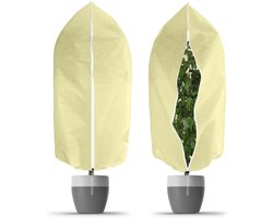 Winterhoes voor planten - 2 stuks - 100*120cm - Winterhoes voor planten met trekkoord - Ademende plantenhoes - Beschermt tegen vorst - Geschikt voor planten, palmbomen en citroenbomen