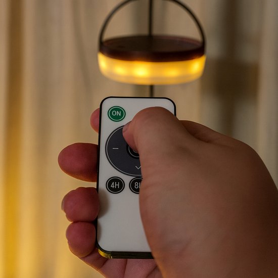 Niba® Solar Camping Lamp Groot met 10m LED Lichtsnoer - 3600mAh Accu - Oplaadbaar via Zonnepaneel & USB-C - Warm Wit - Inclusief Afstandsbediening & Powerbank - String Lights voor Tent, Camper & Tuin — afbeelding 2