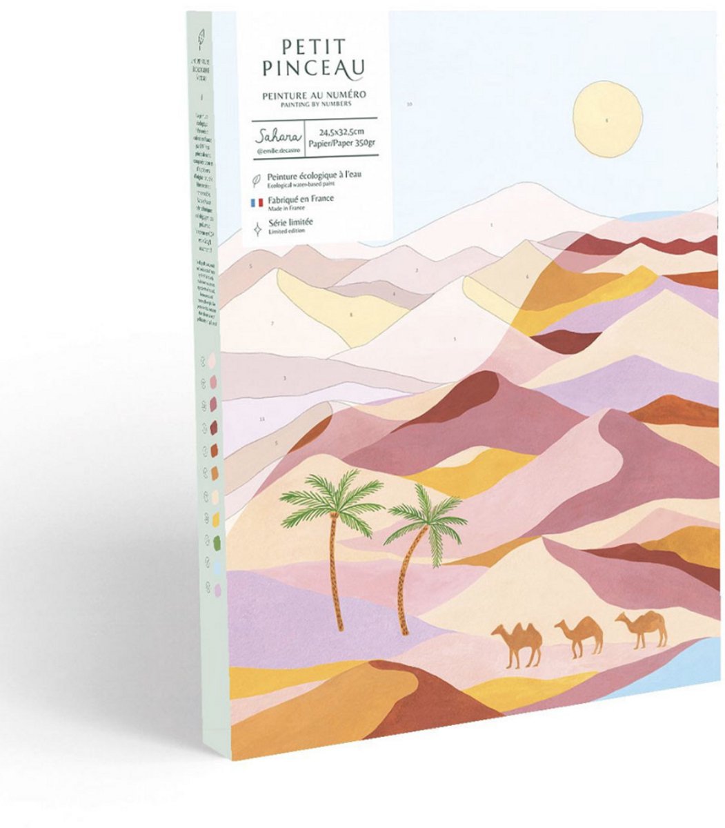 La Petite Epicerie Painting by Number Kit “SAHARA" 350g H33xW25.5xL3.5cm genummerde schilderijenset | Creatieve | Hobbyset | kinderen en volwassenen | beginnersvriendelijk
