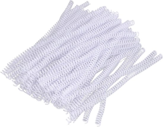 Pavo - Thermische inbindmappen A4 - rug 4 mm, capaciteit 31-40 vellen- Transparant/wit - per 100 Pavo - Thermische inbindmappen A4 - rug 4 mm, capaciteit 31-40 vellen- Transparant/wit - per 100