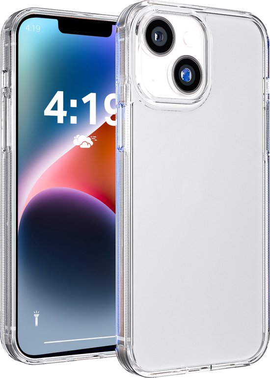 My Case telefoonhoesje geschikt voor Apple iPhone 13 / 14 hoesje siliconen - backcover - optimale bescherming - Transparant