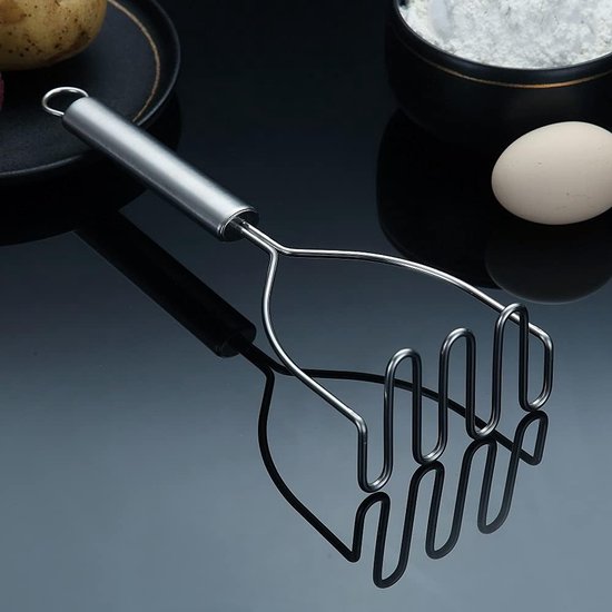 Aardappelstamper, Zwaar En Duurzaam 304 Roestvrijstalen Keukengerei Metalen Voedsel Ricer Stamper Voor Aardappelen Groenten Goud 29x8cm Aardappelstamper, Zwaar En Duurzaam 304 Roestvrijstalen Keukengerei Metalen Voedsel Ricer Stamper Voor Aardappelen Groenten Goud 29x8cm