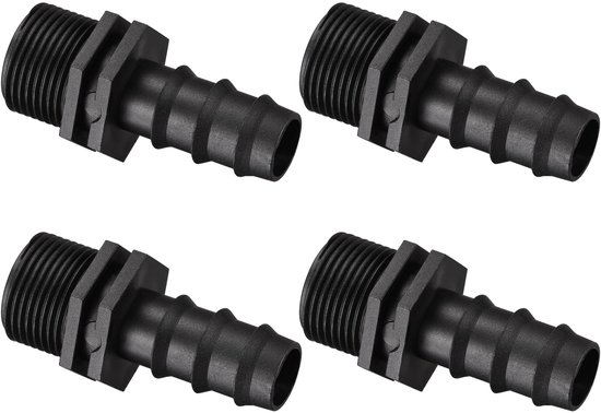 PVC slangtule buitendraad 1/2 inch x 19 mm - De Boer