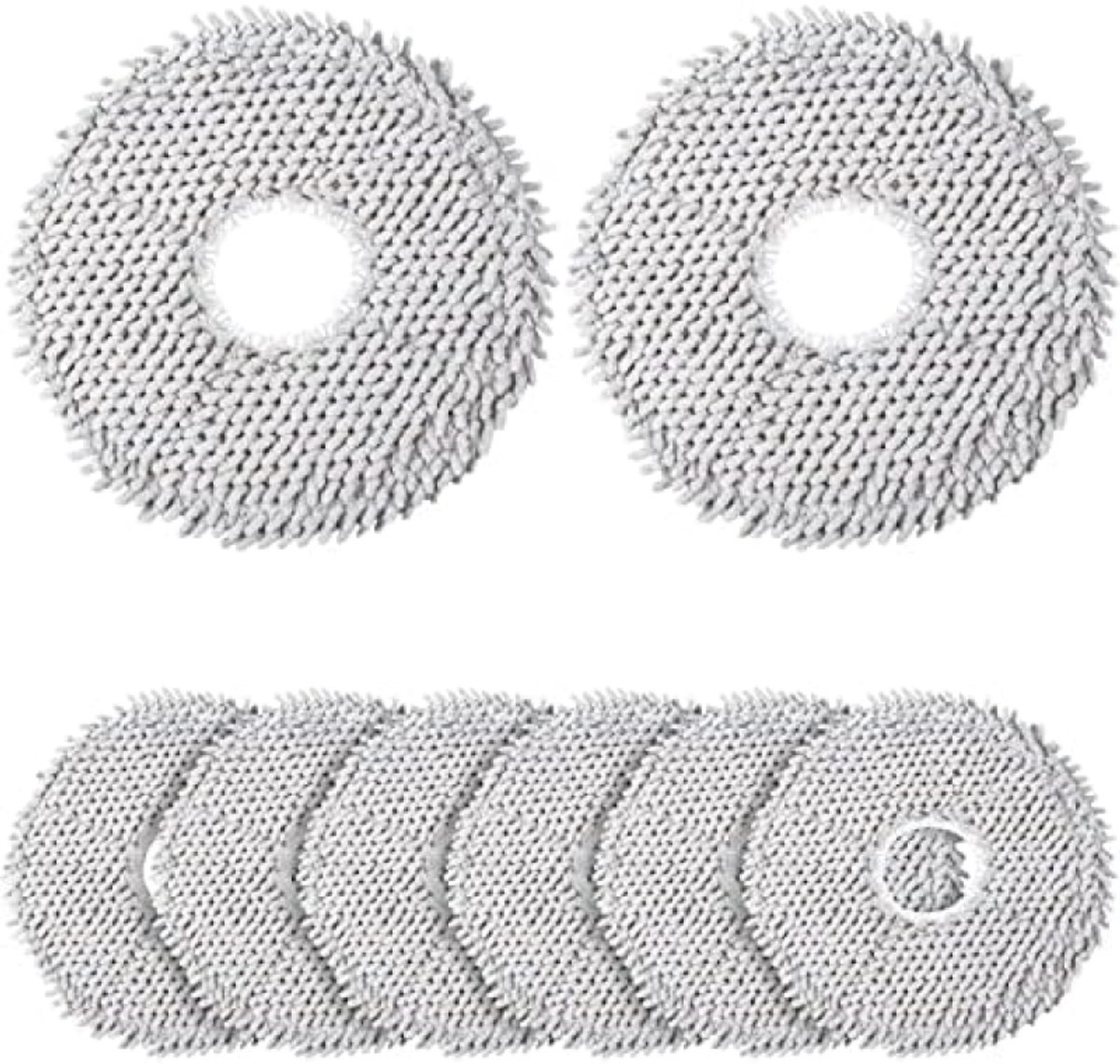PromoHome 8 stuks microvezel dweilpads voor robotstofzuigers - Wasbare natte dweildoeken voor efficiënte vloerreiniging - Universele compatibiliteit met diverse robotstofzuiger merken