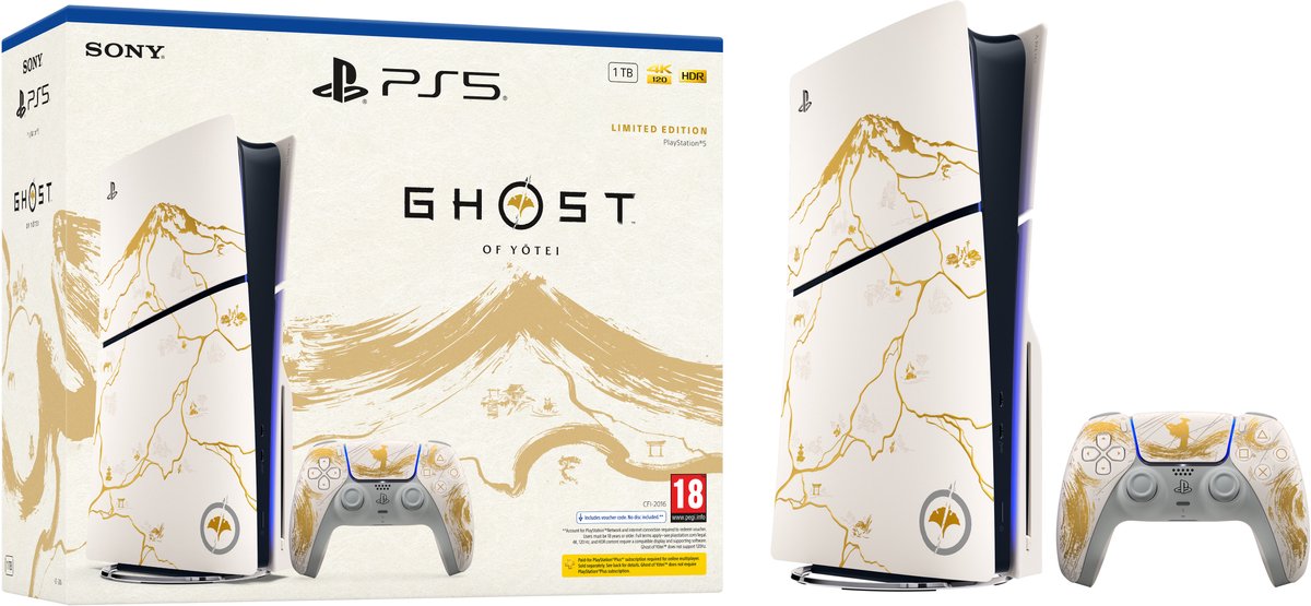 Sony Playstation®5-console – Ghost Of Yōtei™ Gold Limited Edition-bundel 1 Tb