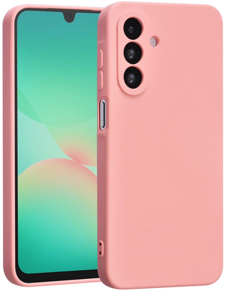 Shockproof Backcover - Liquid Silicone Soft Hoesje - Geschikt voor: Samsung Galaxy A25 / Samsung Galaxy A17 5G - Zalmroze