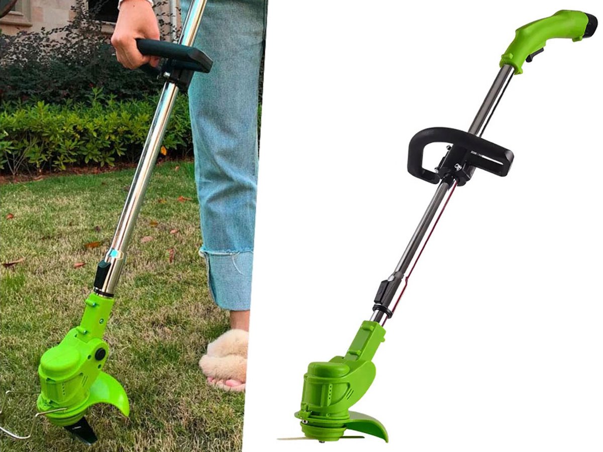 grastrimmers met accu – Draadloze Grassnijder met 2x Batterij – Telescopisch & Krachtig – grastrimmer accu – grasmaaier – kantenmaaier – 48550 – foto 8