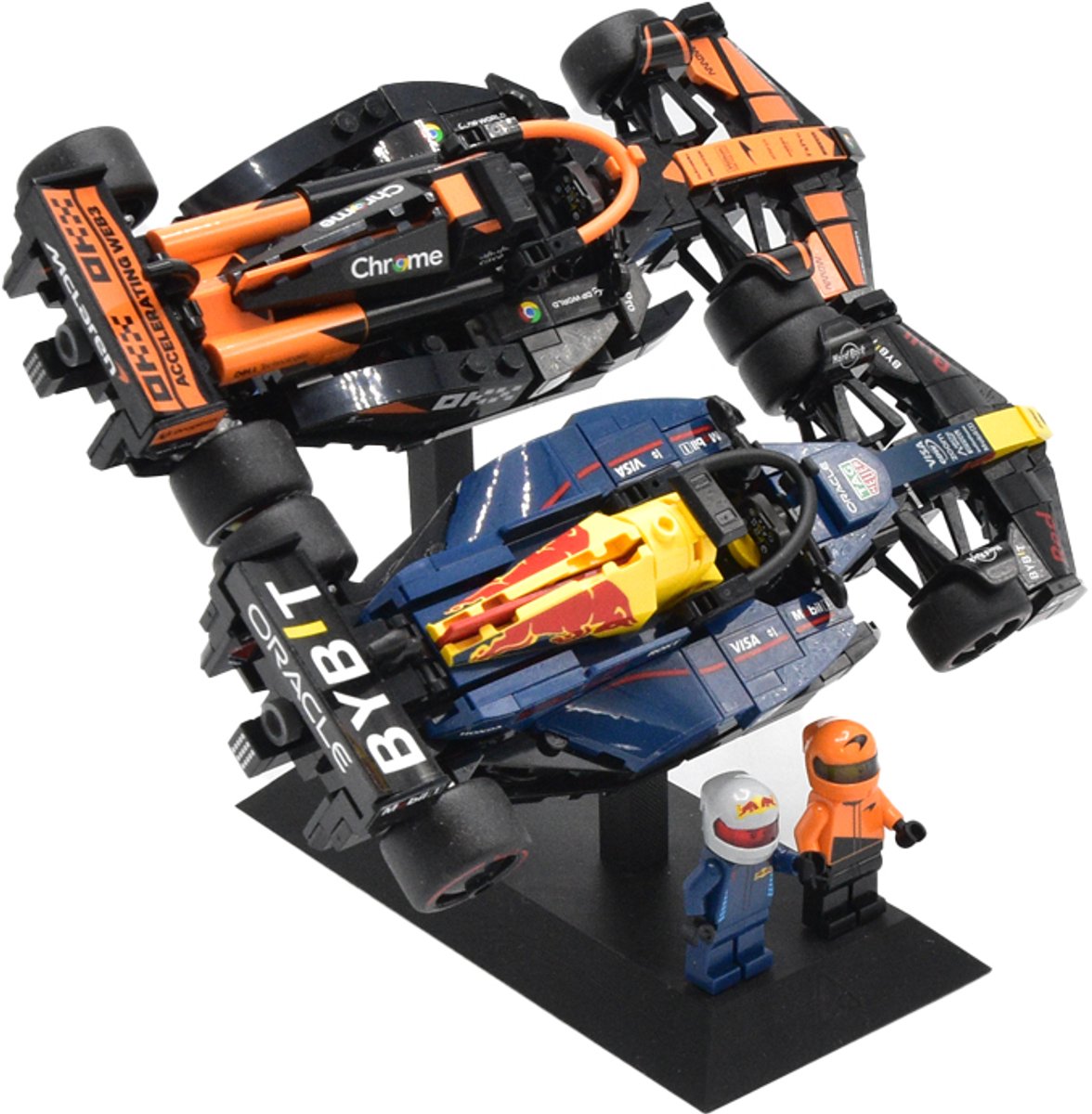 Display Standaard voor 2x LEGO® F1 Speed Champions Auto's
