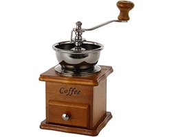 Vintage handmatige koffiemolen met keramische conische braam, draagbaar handkoffiezetapparaat (vlaskleurig)
