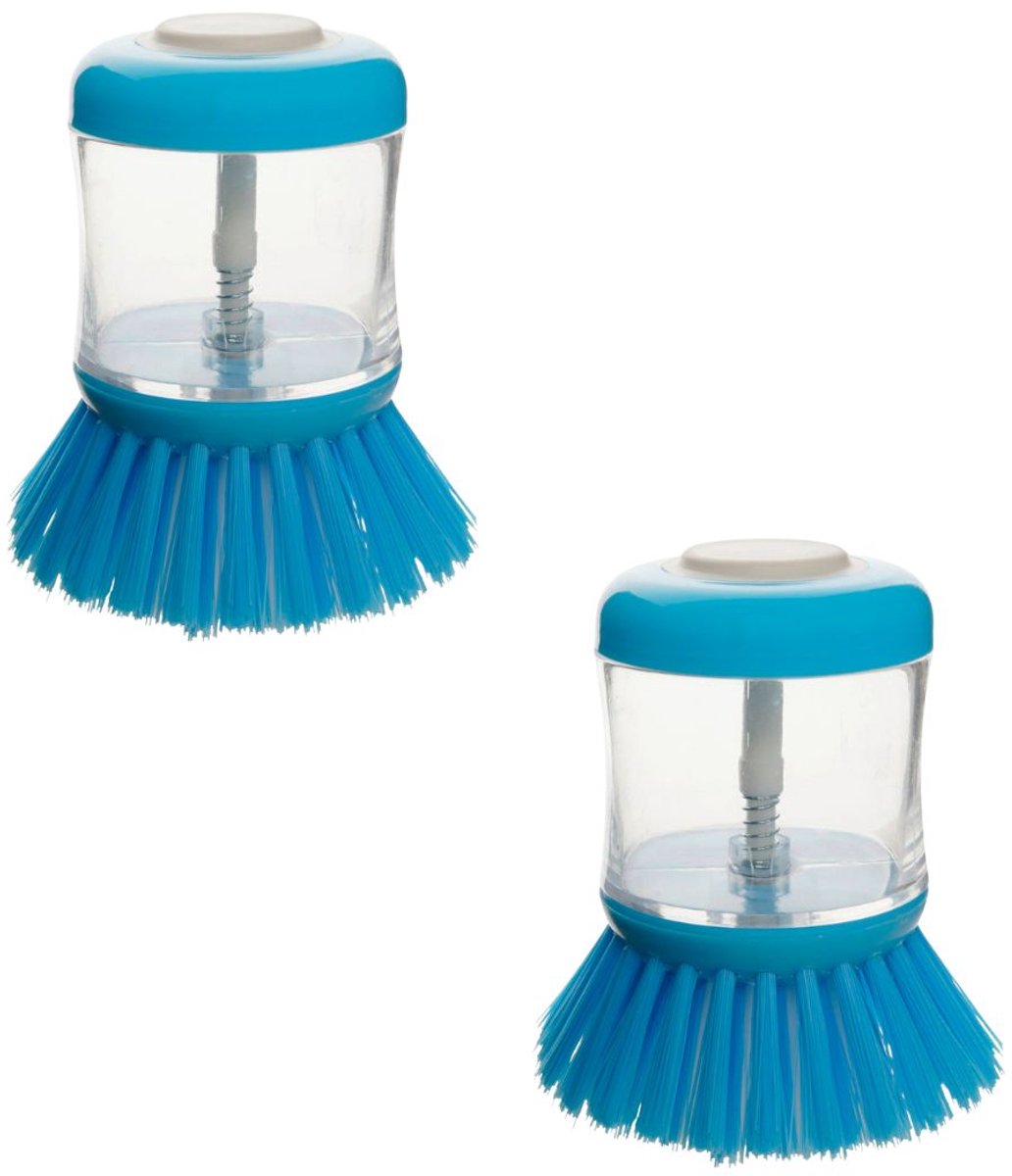 Set van 2 Afwasborstels met reservoir voor afwasmiddel Fackelmann Tecno