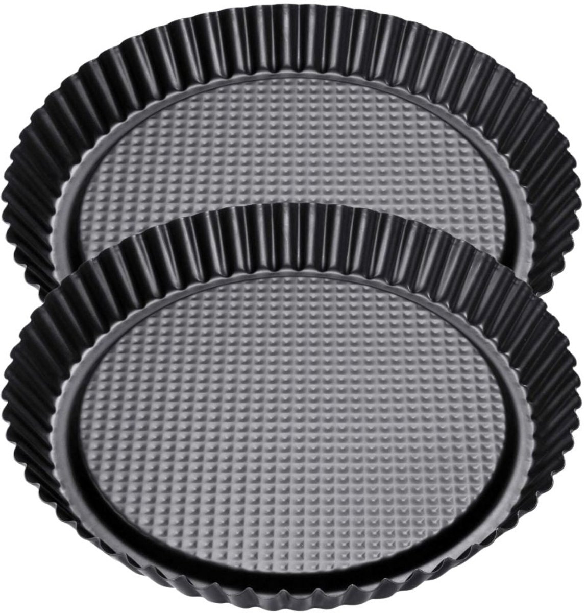 Set van 2 Omgekeerde taartvormen 28 cm Zenker Black Metallic