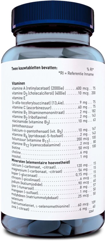 Orthica - Dino Multi - 2 x 60 kauwtabletten - Voordeelverpakking