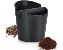 Vitdipy - Uitklopbak - Afklopbak - Knockbox - Uitklopbak voor Koffie en Espresso - Steel knocking box - Uitkloplade - Koffiemachine - Accessoires - RVS - Zwart