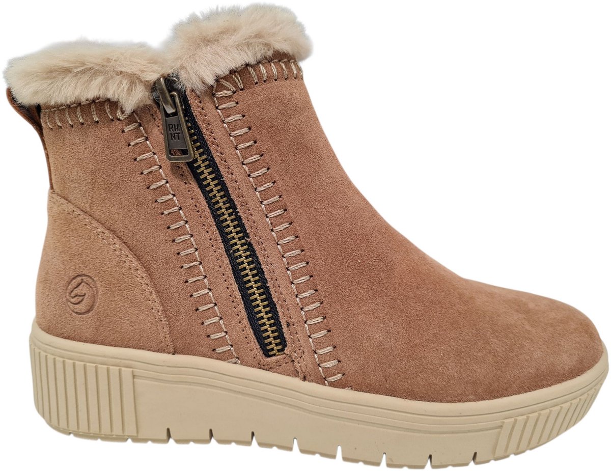 Remonte Beige Suede Dames Boots - Beige - 36