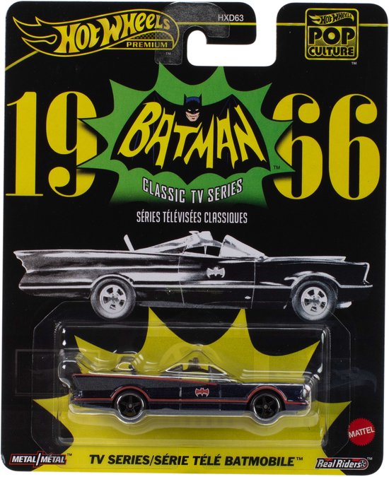 Hot Wheels Premium - 1966 TV Serie Batman - Batmobile - 1:64 - Mattel