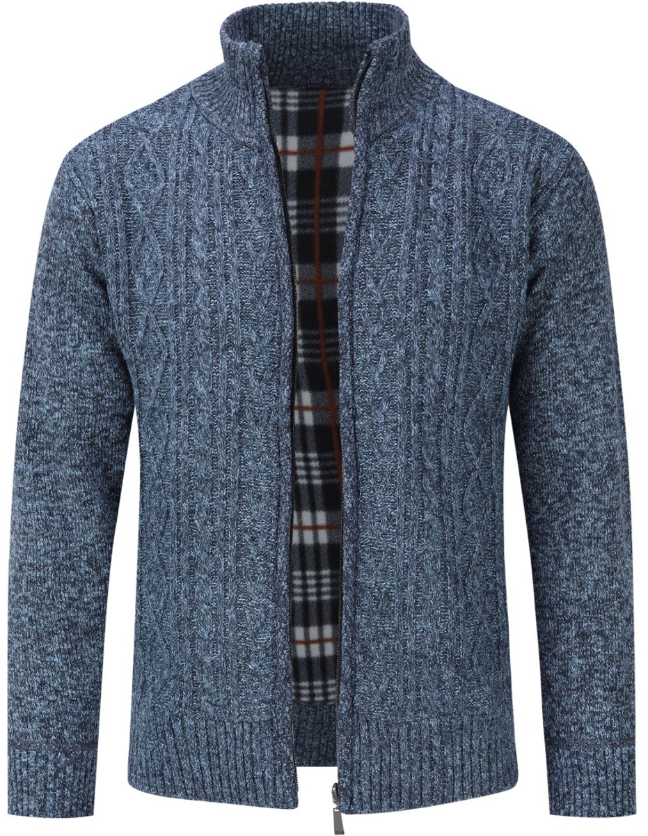 Allthemen Heren Trui Met Staande Kraag - Warme Vest - 3XL
