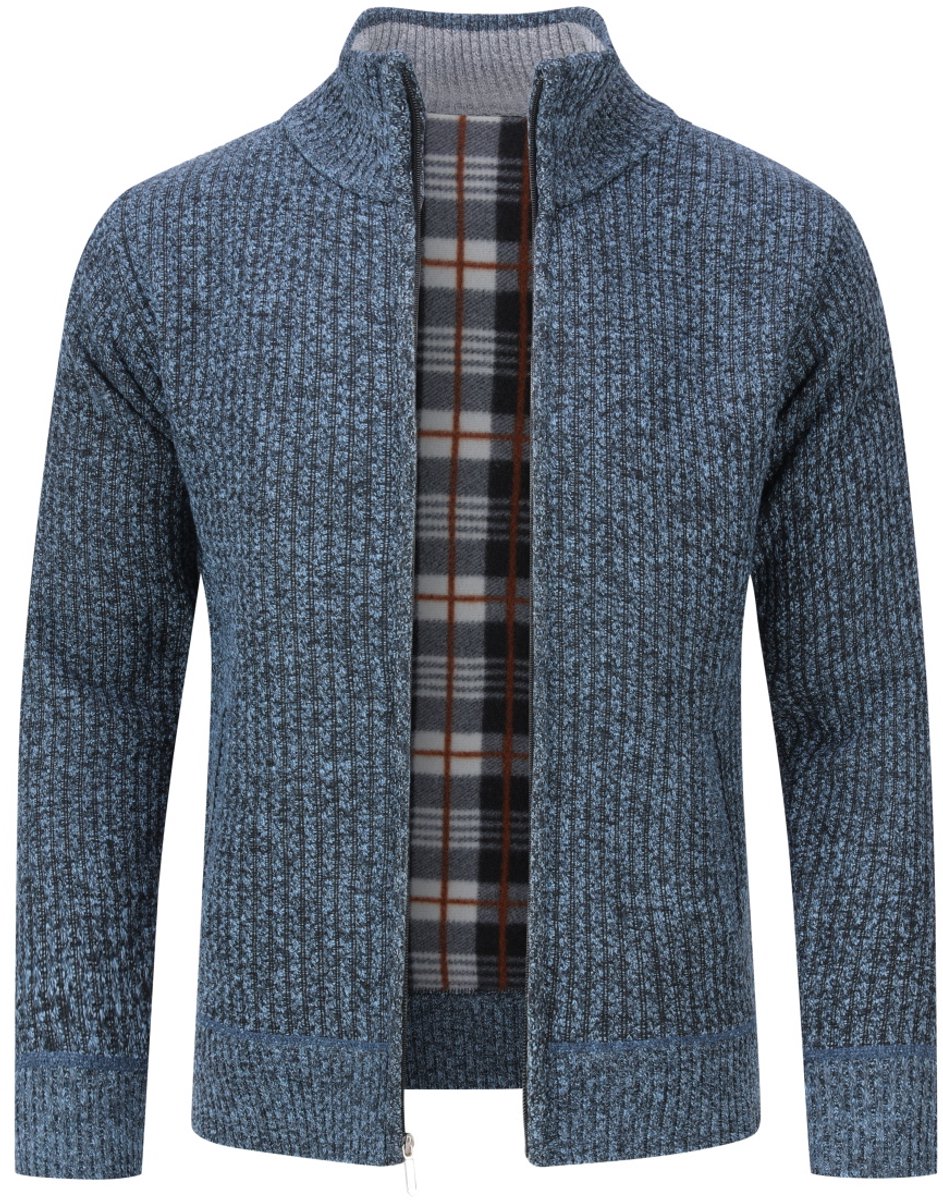 ALLTHEMEN Men's Staande Kraag Trui - Gebreide Cardigan - S