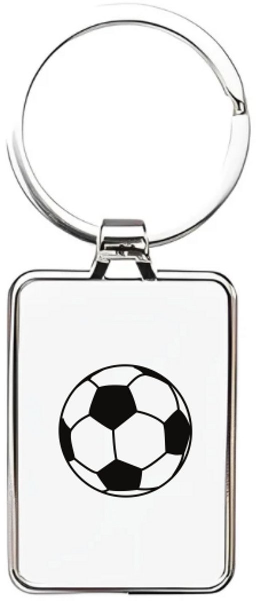 Hacebo® - Ballen sleutelhanger rechthoekig - Voetbal - Voetballers - sleutelhangers - sport - goal - baller - rechthoekige sleutelhanger - 3 x 7.8 CM