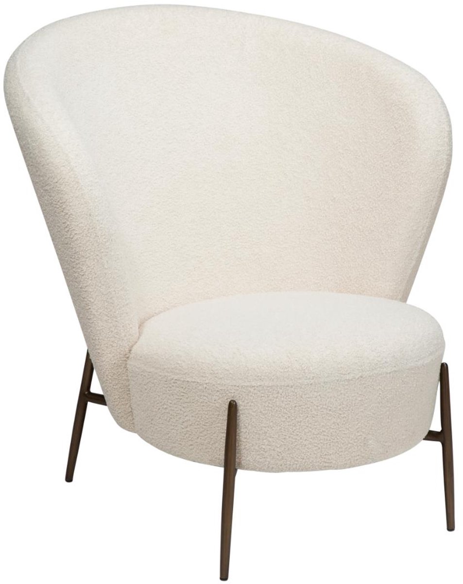 Orbit Dan-Form fauteuil bouclé wit.