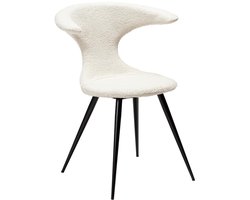 Flair Dan-Form eetkamerstoel bouclé wit.
