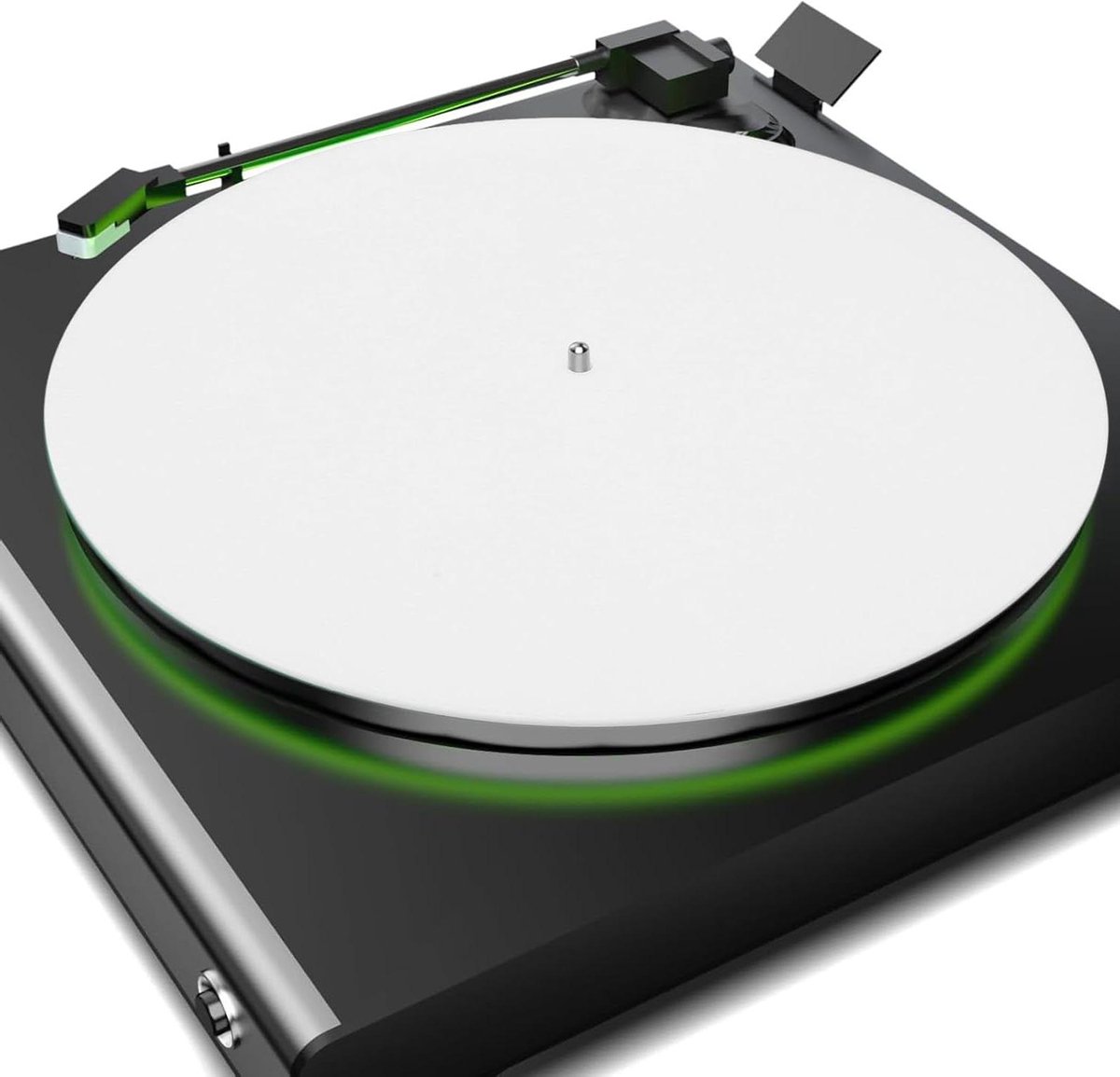 Allecto plus - Acryl Draaitafelmat voor Verbeterde Geluidskwaliteit, Melk Wit, 12 Inch Platenspeler