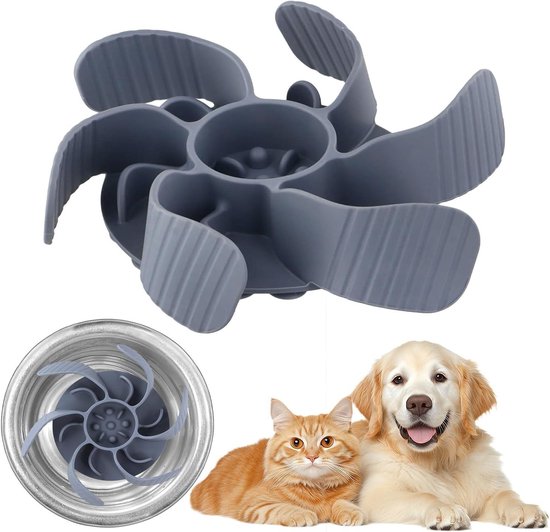 Huisdier likmat honden, siliconen kikkervormige langzame voerbak met zuignappen, antislip sensorische likbak, leuke interactieve huisdiervoeding voor binnen, 20 x 14,5 cm