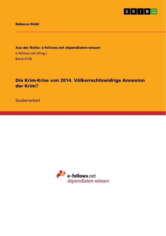 Die Krim-Krise von 2014. Völkerrechtswidrige Annexion der K ... - cover
