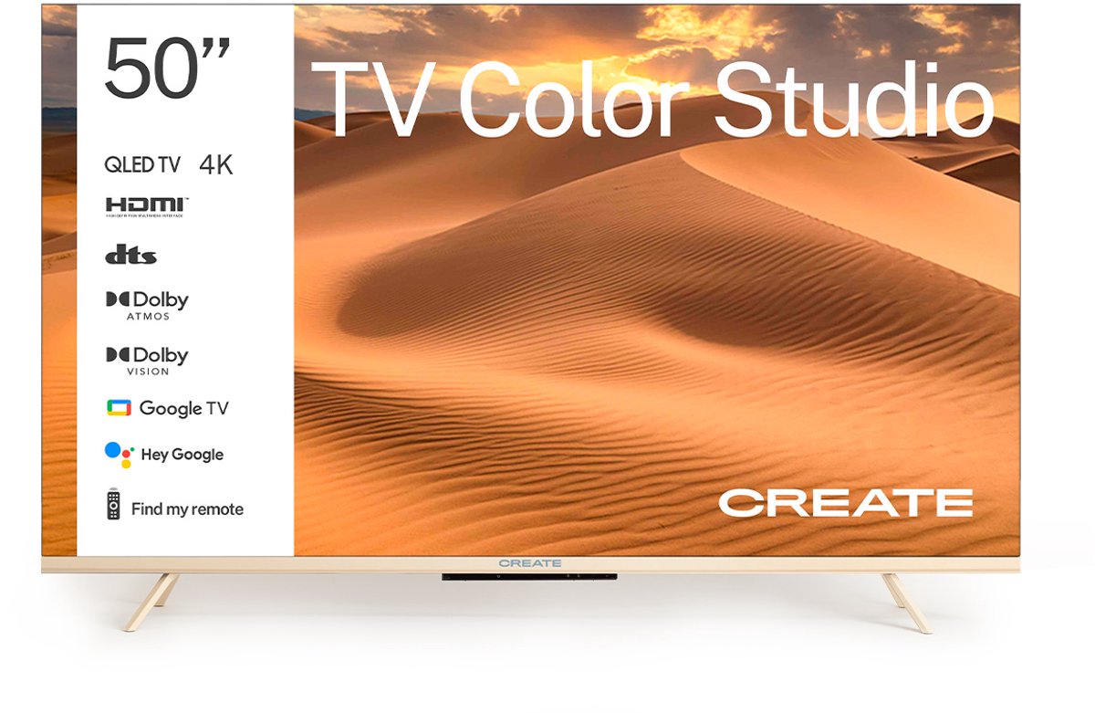 CREATE - QLED 4K 50" Smart TV met antireflectiescherm en gekleurde lijst - TV COLOR STUDIO