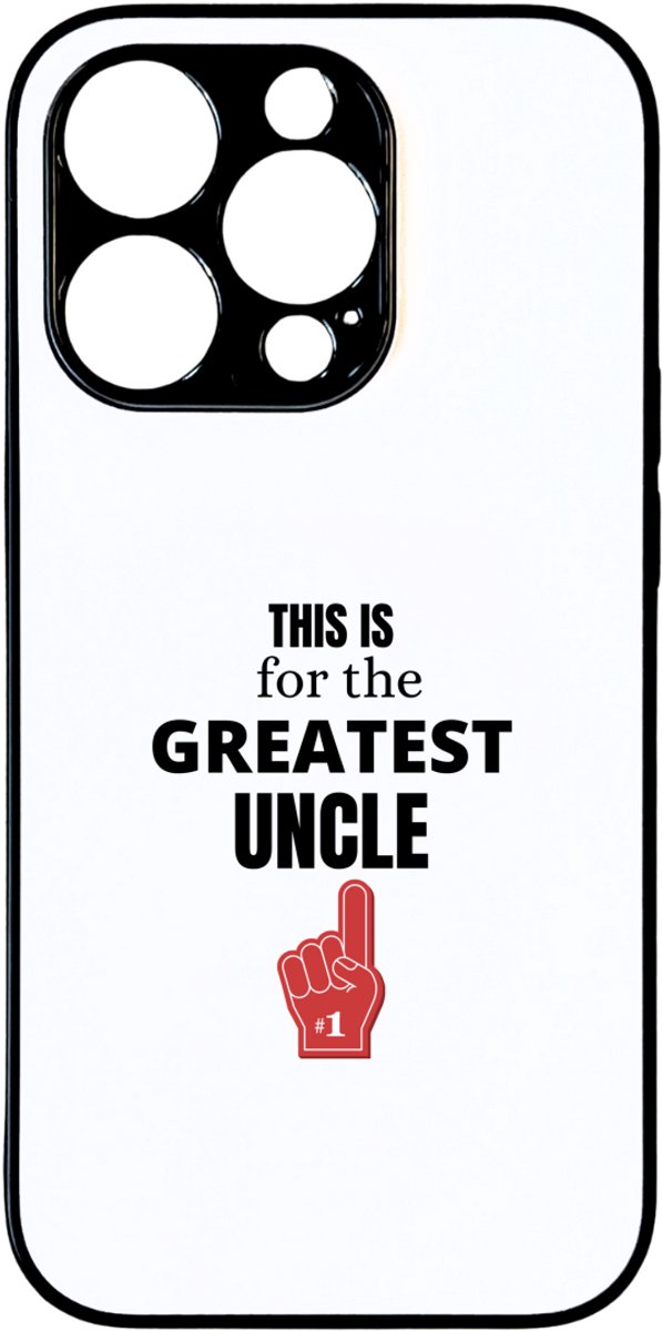 Hacebo® - This is for the greatest uncle telefoonhoesje - Oom - oom - telefoonhoesjes - Verjaardag oom - cadeautje - kado - geschenk - hoesje geschikt voor iPhone 14 Pro