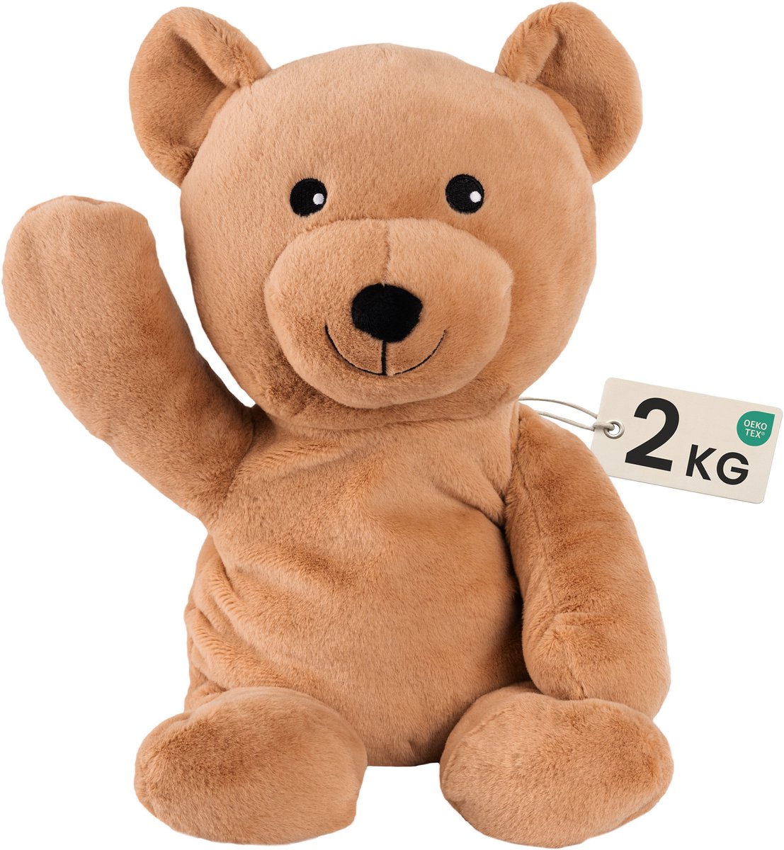 BrellaVio Verzwaringsknuffel Beer - 2 kg/45 cm - Verzwaarde Knuffel voor Kinderen & Volwassenen - Weighted Stuffed Animal - Zware Knuffel - Alternatief voor Verzwaringsdeken