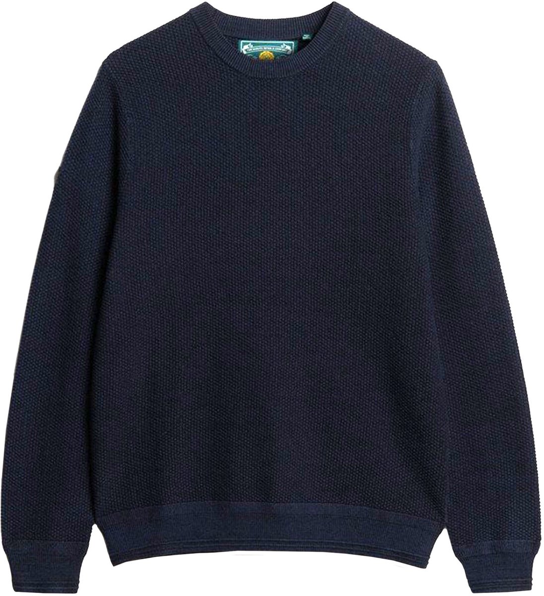 Superdry Lichtgewicht katoenen trui met textuur Heren Sweaters Marineblauw