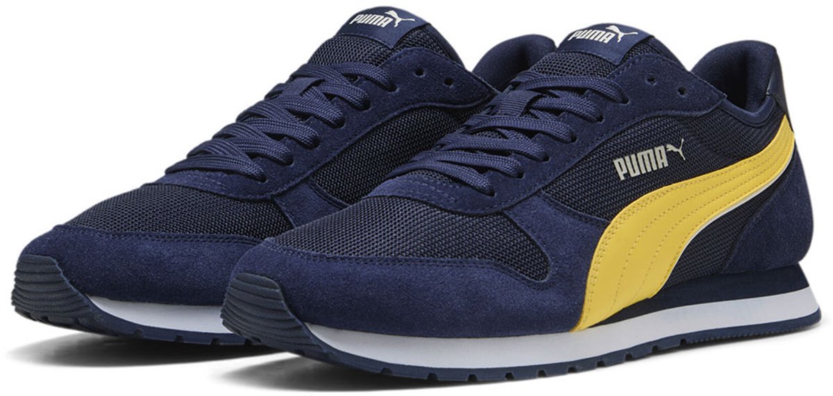 Puma St Miler Navy / Sunny Yellow / Alpine Snow / White