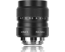 Allecto plus - CCTV-lens 25mm F1.4 voor Camera en Beveiliging - Geschikt voor Bars, Winkels en Parkeerplaatsen - Zwart, OD 30cm