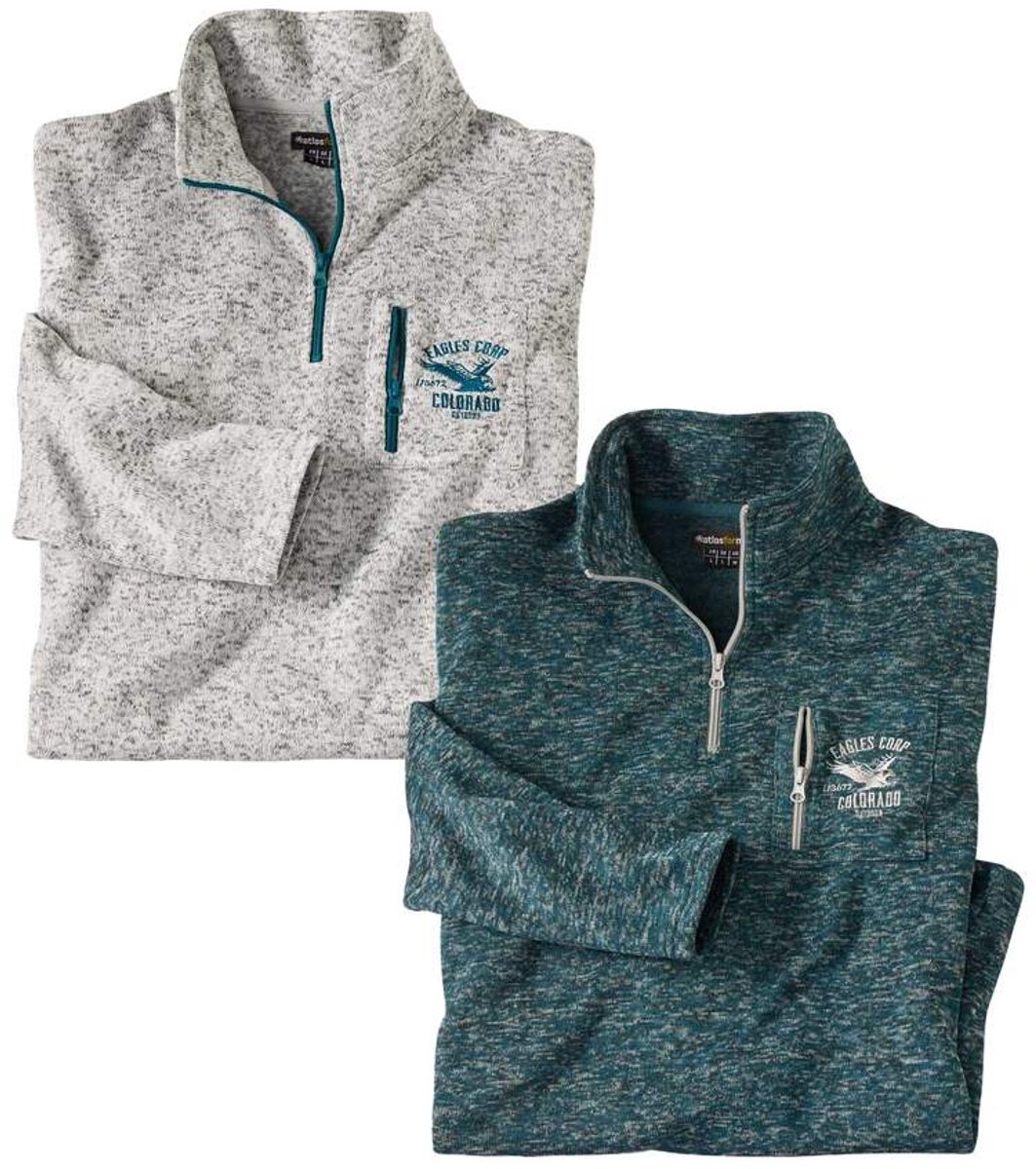 ATLAS FOR MEN - Set van 2 sweaters Colorado - Heren - Verkrijgbaar in grote maten - M