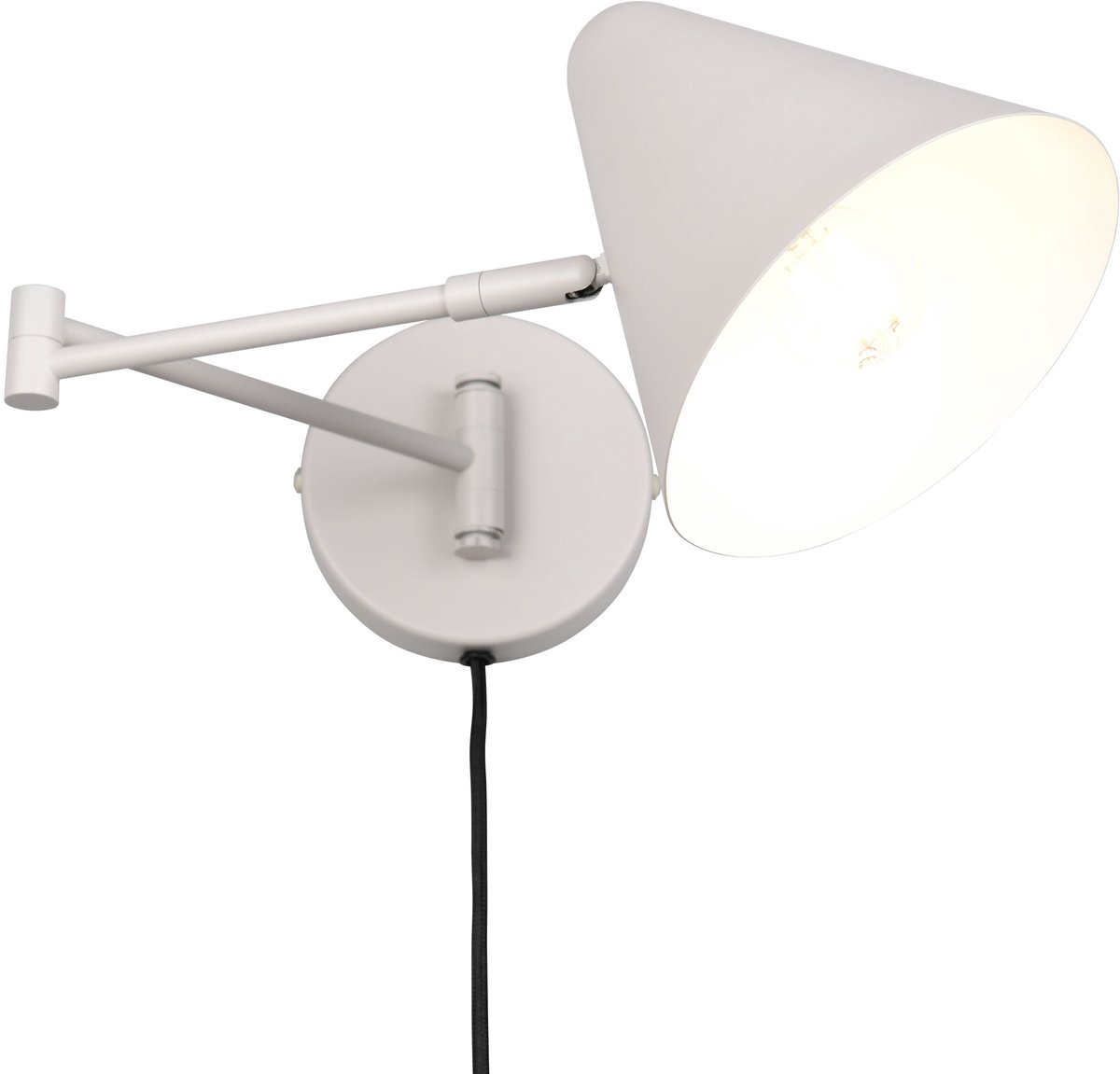 TRIO cosima - wandlamp - grijs warm - excl. 1x e14 4 w - zwenkbaar - wandmontage - flex - connect afbeelding