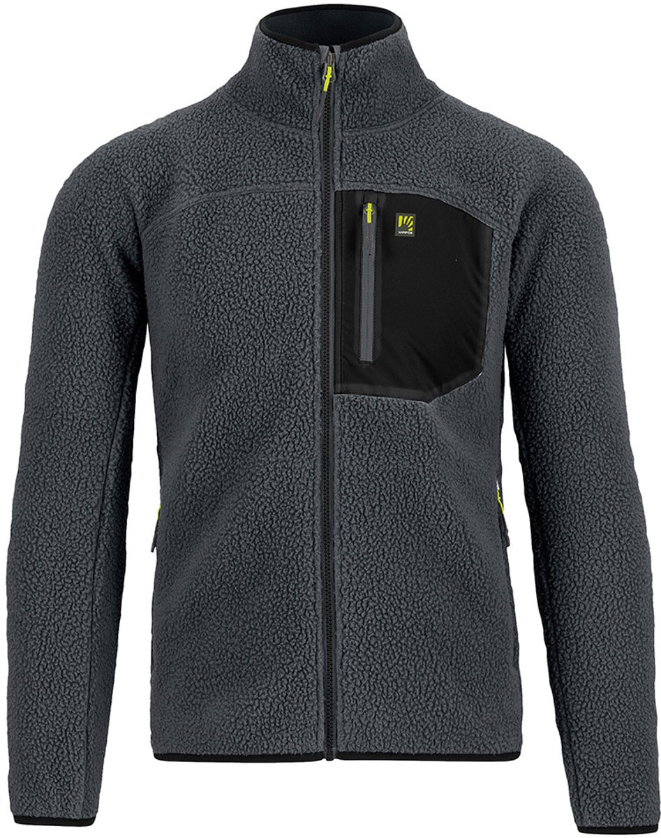 Karpos Moiazza Retrò Fleece Met Volledige Rits Man Zwart
